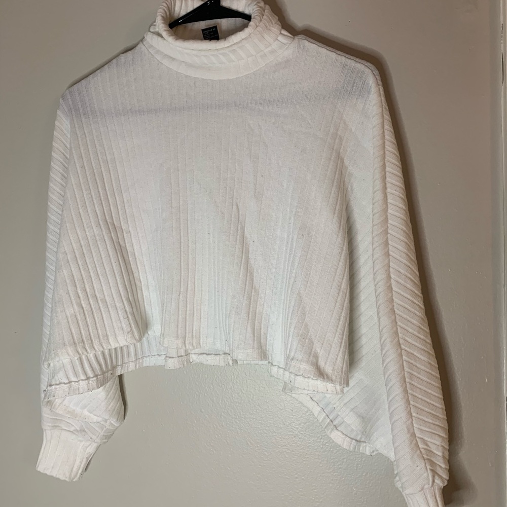 Turtle neck cropped sweater